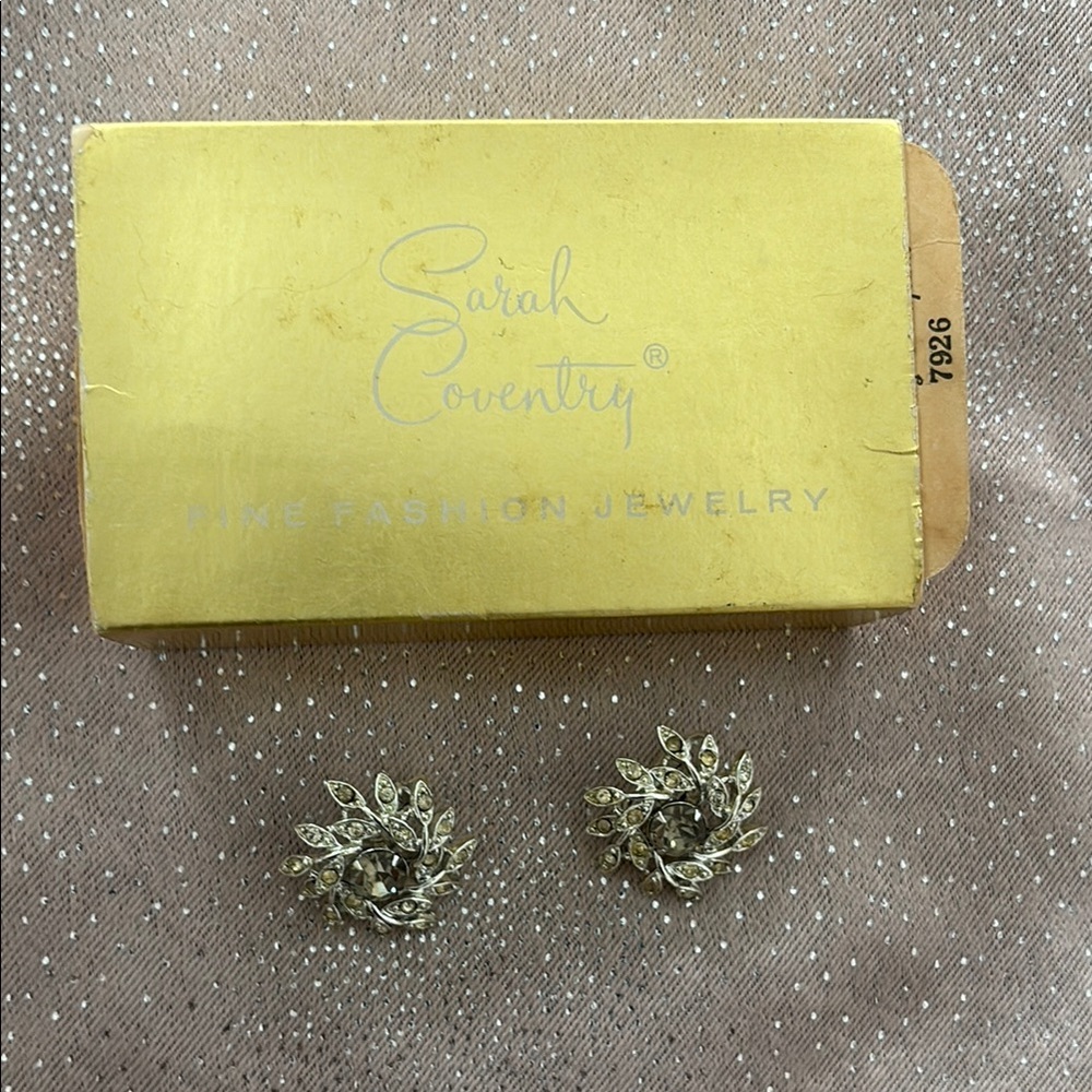 Sarah Coventry Silver Starburst Earrings